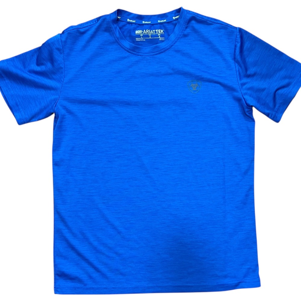 AriatTek Kids Blue Short Sleeve T-Shirt Size L‎ A4